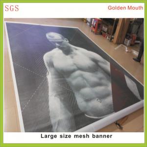 320g Custom Outdoor Mesh Banners Semi - Transparent Full Color Printing