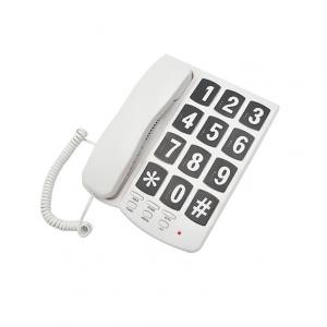 Teléfono atado de la línea horizonte del botón de Braille del teléfono de la mesa atada grande de la carga libre