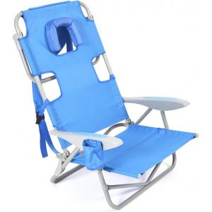 China Portable Adjustable Folding Beach Chairs Outdoor Lawn Lounge Reclining Chair Recliners Pillows for Patio,Poolside supplier