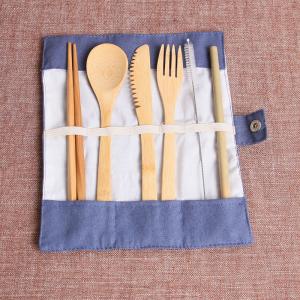 Wave Pattern Wooden Reusable Chopsticks ,  Japanese Travel Reusable Bamboo Cutlery Set