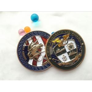 Soft enamel Die casting Printing double side brass coin souvenir, custom military 3d challenge coin