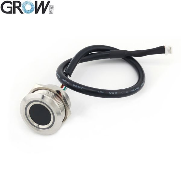 China GROW R503PRO UART USB 1500 Capacity Round RGB LED Control DC3.3V Capacitive for sale