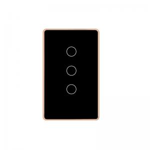 China Smart Home Lights Wall Switch Controller Smart Home System Iot Wifi Zigbee Touch 2 Gang Switch supplier