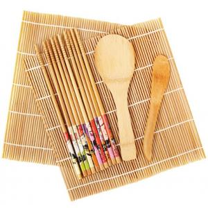 OEM Japanese Bamboo Rolling Mats At Home Sushi Kit with Chopsticks Knife