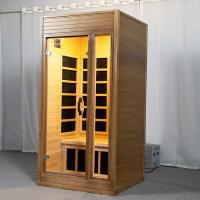 China Home Hemlock Wood Carbon Fiber Heating Far Infrared Sauna Cabin 2 Person on sale