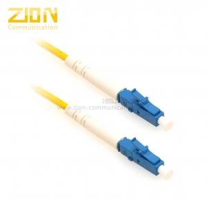 China Singlemode LC to LC Simplex Fiber Optic Patch Cord with 3.0mm Yellow PVC Jacket supplier