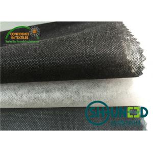 China 100% Polyester Base Cloth Non Woven Interlining Black For Garment supplier