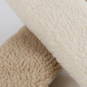 Knitted Weft 100% Polyester Denim Sherpa Lining Fabric for Lining Soft and Insulating