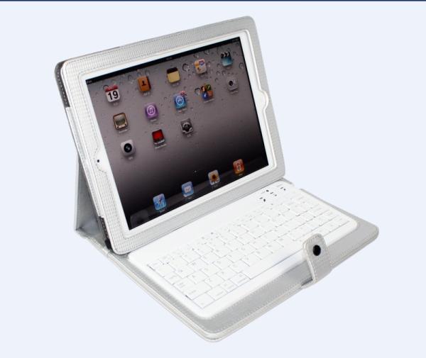 160mAh ID2-2 IPad 2 Wireless Bluetooth ABS Keyboard Case With Landscape Mode