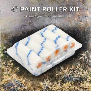 China Microfiber and Polyester 4 Inch Small Paint Roller Set 10 Pieces for DIY Wall and Floor House Painting, OEM Customizable, wholesale