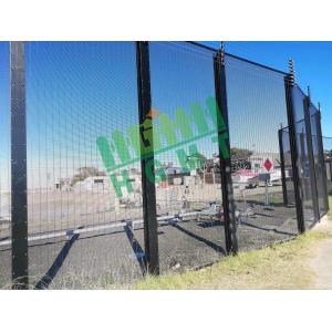China 358 Anti Climb Security Fence Black Powder Coated Clear View supplier