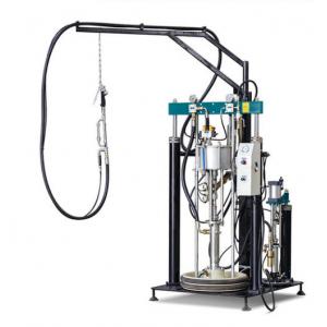 Manual sealants spreading machine with two pump  for  insulating glass processing