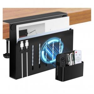 China No Drill Under Desk Cable Management Tray Under Desk Laptop Holder with Pen Holder supplier