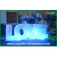 China 3x1.2m Inflatable Lighting Decorations Love Letters For Wedding With Nylon Cloth on sale