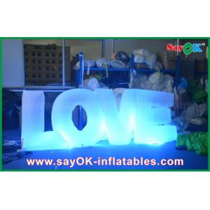 3x1.2m Inflatable Lighting Decorations Love Letters For Wedding With Nylon Cloth