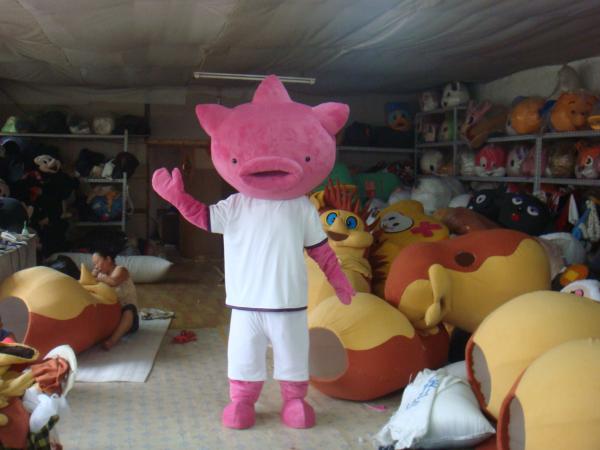 Pig Mascot Adult Cartoon Character Costume for Ceremonies