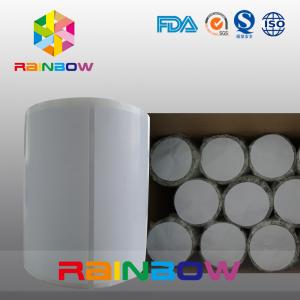 China No Print White / Blank Paper Roll Plain Rectangle Shrink Sleeve Labels Custom Size supplier