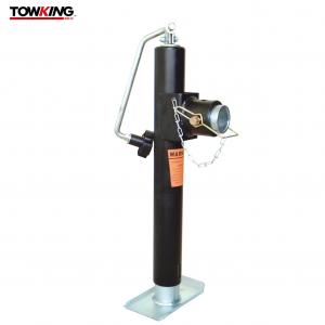 China 2000 Lb Weld On Round Trailer Jack Side Mount Top Wind 10 Inch Lift supplier