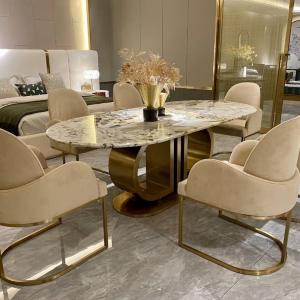 China Luxury Italian Modern Marble Dining Table High Gloss Home Furniture For Dinning Room supplier
