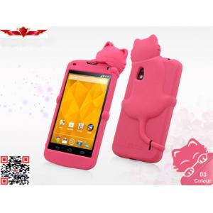 Fashion Design Colorful Cartoon Silicone Cover Case For LG Nexus 4 E960 High Quality
