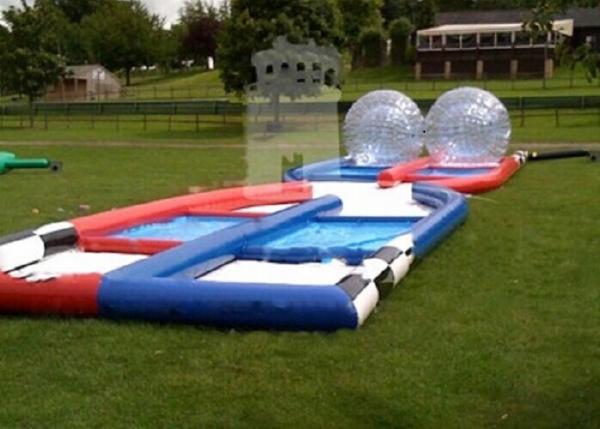 Welded Funny Outdoor Inflatable Toys Inflatable Zorb Ball Race Ramp