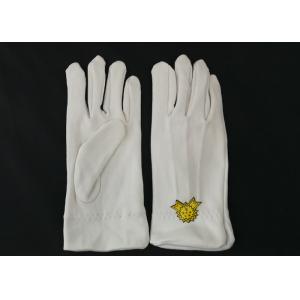 China Ergonomic Design Military White Dress Gloves , Parade Ceremonial Glove 21s Cotton Yarn supplier