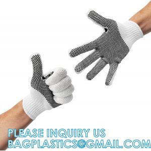 Cotton PVC Dotted Safety Garden Working Gloves Cotton Working Gloves, Safety Work Gloves for Industrial Work