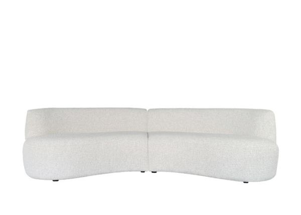 Bracket Connected Sectional Fabric Sofa 2 Piece Couch Set Pure Sponge Padded Seats