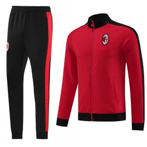 China Red Soccer Team Tracksuits Set Polyester Football Training Set supplier
