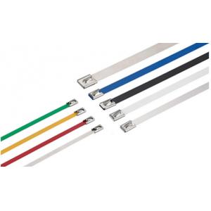 PVC Covered High Strength Cable Ties , Stainless Steel Ty Wraps Long Lifespan