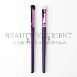 Custom Private Label Eyeshadow Makeup Brush Purple Wooden Handle