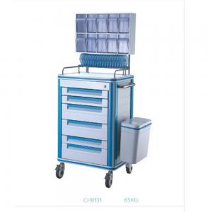China Beautiful Appearance Drug Truck Medical Instrument Trolley Silent Side Ways Medical Emergency Trolley Cart supplier