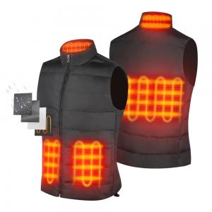 China Classic Men'S Heated Vest Sleeveless Vest Carbon Fiber 3 Level Temperature Heated supplier