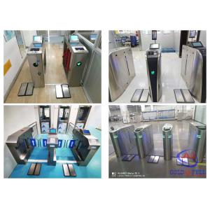 High Security 304 Stainless Steel Turnstile Gate With Human Body ESD Tester