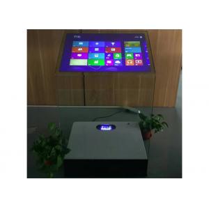 China holographic projection screen kiosk holo-projector multimedia kiosk touch screen kiosk glass design supplier