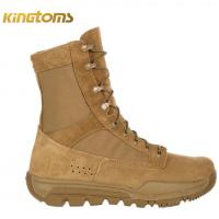 China Water Resistant Leather Military Combat Boots 1000 Denier Cordura on sale