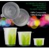 300ml CPLA Disposable Tea Cup New Biodegradable Compostable Frosted Cup,cup lid