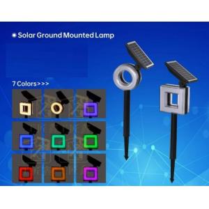 China IP65 7 Colors Square Solar Lawn Lights 1200mA Battery Control Stake Light supplier
