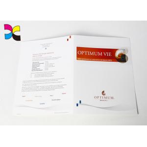 Both Full Color For Outside And Inside Printed Paper File Folders With Pocket Customized Shape