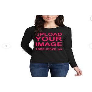 Custom Women'S Long Sleeve T-Shirt Black