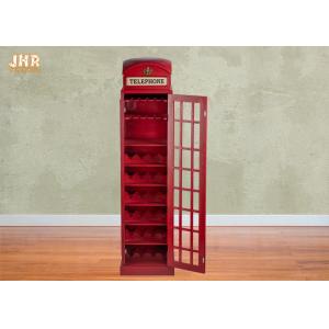 China Indoor Decor Wooden Telephone Booth Wine Bottle Rack supplier