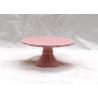 Pink Floral Cake Stand , Custom Size Ceramic Cake Holder For Gift Party /