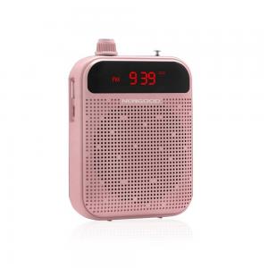 Rechargeable Mini Voice Amplifier With Wired Microphone Headset And Waistband Supports MP3 Format Audio