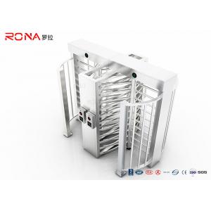 Pedestrian Access Control Full Height Turnstile Integrated RFID Finger Print Security System