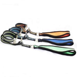 Neoprene Handle Personalized Dog Leash Reflective With Strong Zinc Alloy Hook