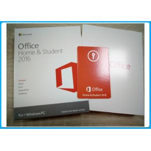 China Microsoft Office 2016 Home And Student  PKC Retailbox NO Disc 32 BIT 64 BIT supplier