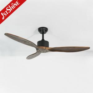 China 52 Inch 5 Speed Remote Control Decorative Wood Ceiling Fan For Bedroom supplier