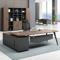 China Home Office Painting Manager Desk For Boss Modern Wooden Curved Office Table on sale