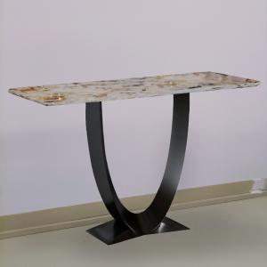 Modern  Marble Top Hall Table , Hollow Base  Decorative Console Table