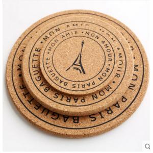 China Eco Table Placemat Decor Cork Coaster with silkscreen printed logo supplier